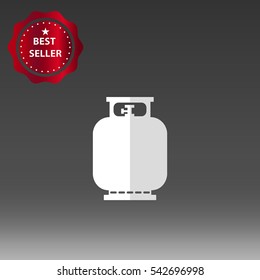 Gas Bottle Vector Icon Illustration
