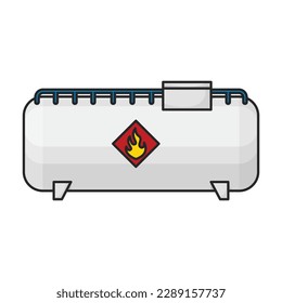 Gasflasche, Vektorsymbol.Farbvektorsymbol einzeln auf weißem Hintergrund, Gasflasche.