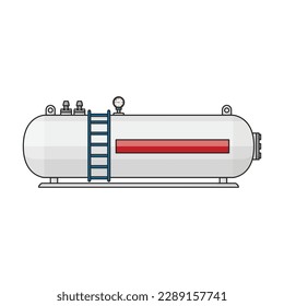 Gas bottle vector icon.Color vector icon isolated on white background gas bottle.