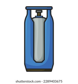 Gas bottle vector icon.Color vector icon isolated on white background gas bottle.