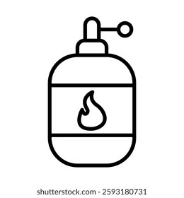 Gas bottle Vector Line Icon Design