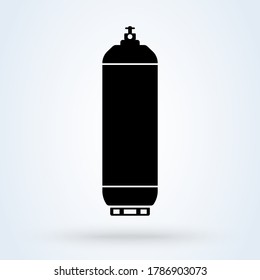 gas bottle. vector Simple modern icon design illustration.