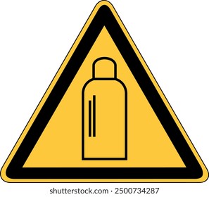 Gasflasche - Warnschild, Pflichtzeichen, Warngas, Explosionsgefahr