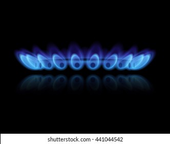 Gas Burner With Blue Flames