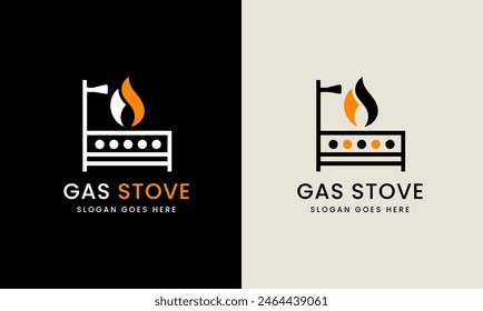 Gas burner icon, kitchen gas stove, cooking instructions glyph icon, Oven line vector icon, fire gas stove icon logo design round circle symbol Fire Flame Logo Design Ideas