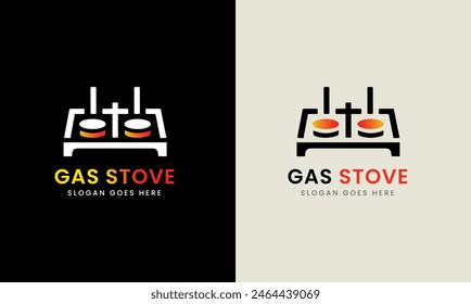 Gas burner icon, kitchen gas stove, cooking instructions glyph icon, Oven line vector icon, fire gas stove icon logo design round circle symbol Fire Flame Logo Design Ideas