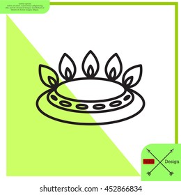 gas burner icon. vector design