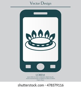 gas burner icon. vector design