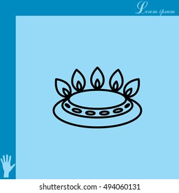 gas burner icon. vector design