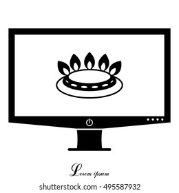 gas burner icon. vector design