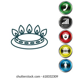 gas burner icon. vector design