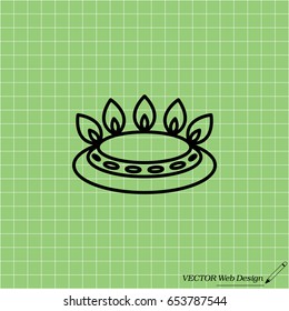 gas burner icon. vector design