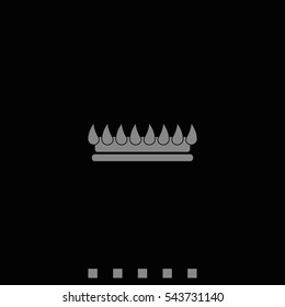 Gas burner illustration. Gas stove icon.