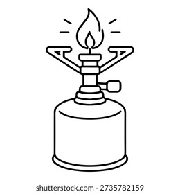 gas burner line icon vector on a white background
Vector line icon