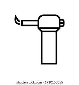 Gas, burner, manual. Vector sign in a simple style isolated on a white background