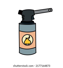 Gas burner simple vector design isolated on white background