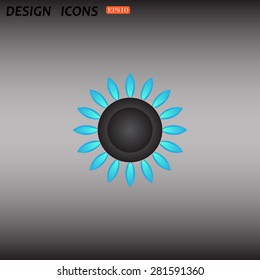 gas burner gas stove. icon. vector design