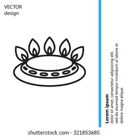 gas burner gas stove. icon. vector design