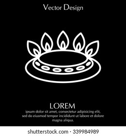 gas burner gas stove. icon. vector design