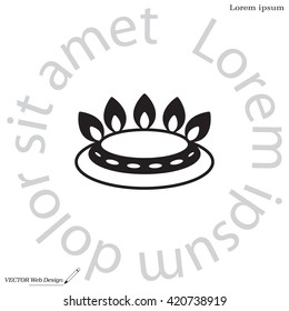 gas burner gas stove. icon. vector design