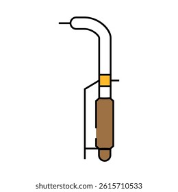 gas burner tool line icon vector. gas burner tool sign. isolated symbol illustration