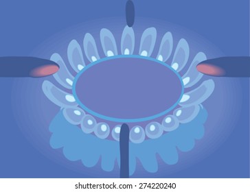 Gas burner. Vector