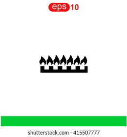 Gas burners icon.