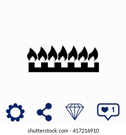 Gas burners icon.