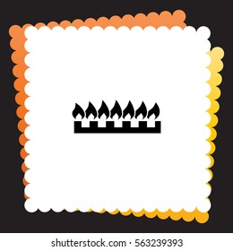 Gas burners  icon. Vector design. 