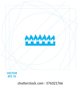 Gas burners  icon Vector design.
