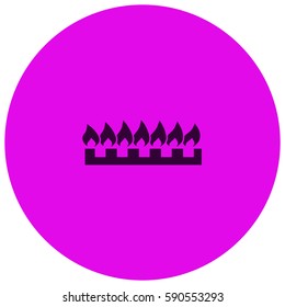 Gas burners vector  icon
