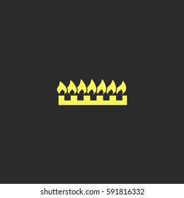 Gas burners vector  icon.