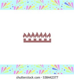 Gas burners vector icon on white background. Isolated illustration. Business picture.