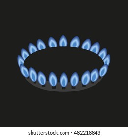Gas burners vector illustration