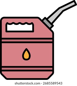 Ilustração de vetor de ícone de lata de gás