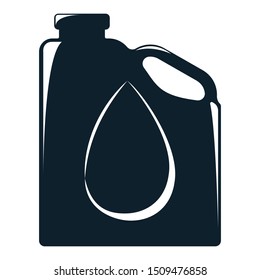 Gas can label. Oil Development and Extraction. World Petrol Production. Oil Business Symbol, Icon and Badge. Simple Vector illustration.