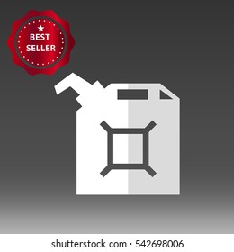 Gas Can Tank Vector Icon Illustration