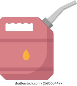 Ilustração do ícone do vetor da lata de gás no fundo branco