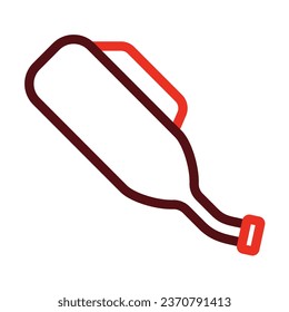 Gas Can Vector Thick Line Two Color Icons For Personal And Commercial Use.
