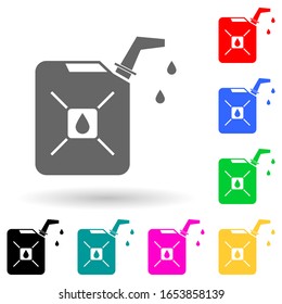 gas canister multi color style icon. Simple glyph, flat vector of Oil icons for ui and ux, website or mobile application