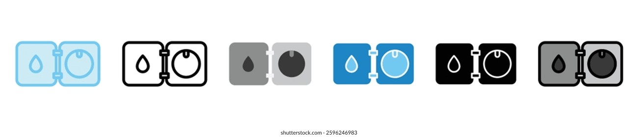 Gas Cap multi style icons set. use for modern concept, print, UI, UX kit, web and app development. Vector EPS 10, related to car service, auto garage, car spare part.