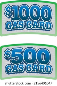 gas card money card $1000 $500 Free Gas svg