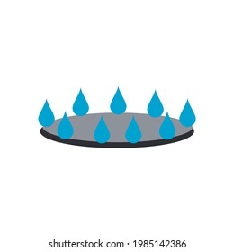 Gas caution icon. On white background. Vector.