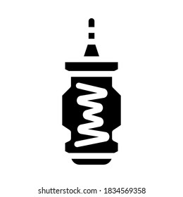 Gas Centrifuge For Uranium Enrichment Glyph Icon Vector. Gas Centrifuge For Uranium Enrichment Sign. Isolated Contour Symbol Black Illustration