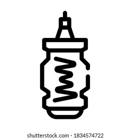 Gas Centrifuge For Uranium Enrichment Line Icon Vector. Gas Centrifuge For Uranium Enrichment Sign. Isolated Contour Symbol Black Illustration