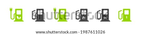 Similar – Image, Stock Photo Petrol pump for super fuel at a filling station