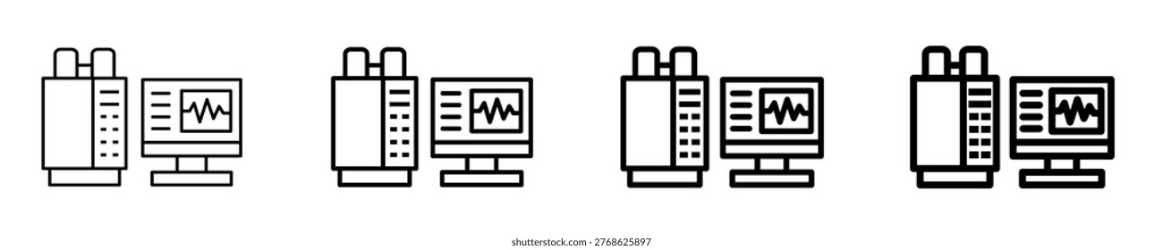 Gas Chromatography Icon Set Multiple Style Collection