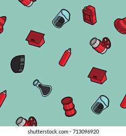 Gas color outline isometric pattern