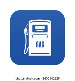 Gas column icon blue vector isolated on white background