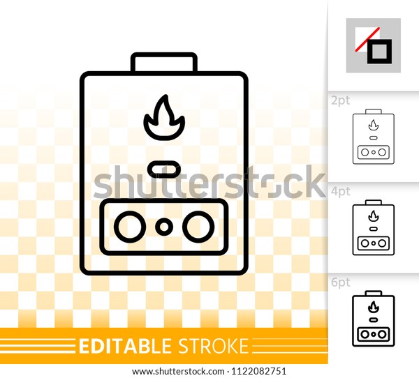 Gas Column Thin Line Icon Outline Stock Vector Royalty Free